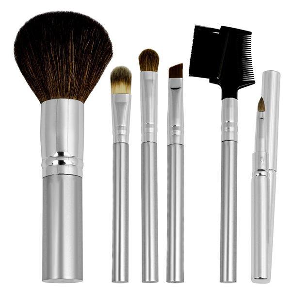 Logo persunalizatu 6 pezzi kabuki set di spazzole di maquillaje di viaghju