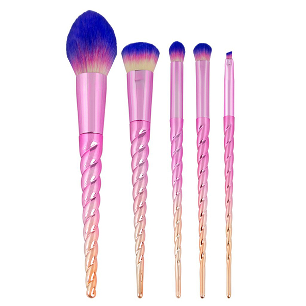 5pcs high quality makeup brush set beauty tool factory with pouch