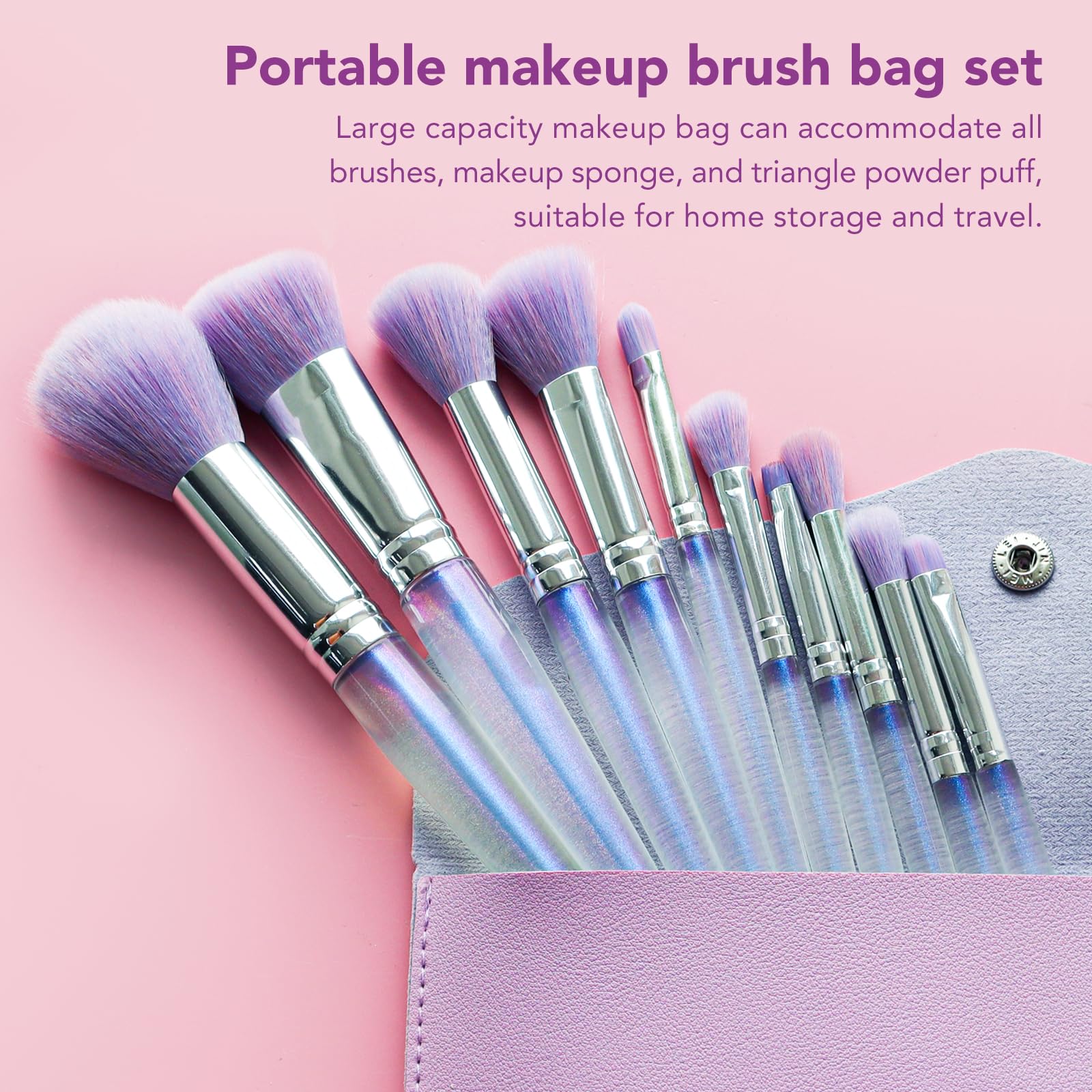 Hot Selling 10 pcs Luxury Makeup Brush Set Kit Wholesale Plastic Handle Private Label Foundation Cosmetic Makeup Brushes