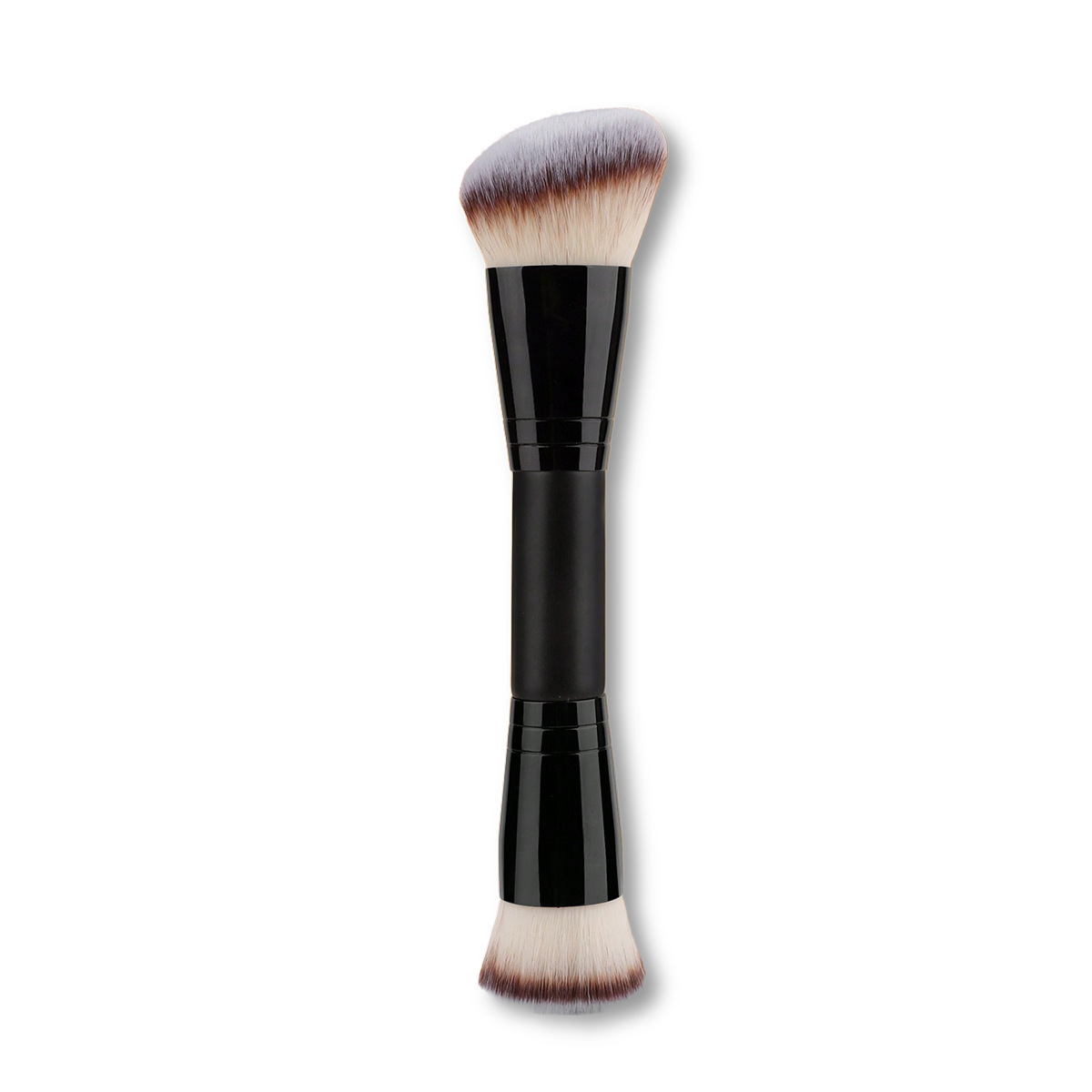 Foundation Makeup Brush, Premium Kabuki Brush Double-Ended Contour Brush for Blending Liquid Powder Conce
