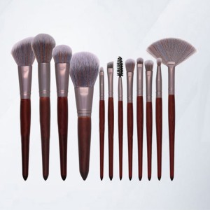 China 12pcs makeup brush set with pointed handle