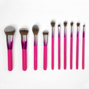 OEM 10 Piece Synthetic hair Makeup Brush Set Collection with Brush Holder