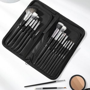 Custom Logo Canvas Travel Professional Makeup Artist Brushes Storage Organizer Bag Standable Cosmetic Case