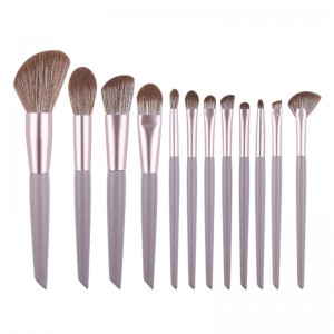 Custom Premium Cosmetic Makeup Brush Set 12PCS Vegan Hair Powder Blending Eye Shader Beauty tools