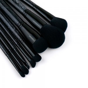 OEM ODM Professional Black Makeup Brush Set Soft Synthetic Hair Facial Eye Lip Brochas De Maquillaje