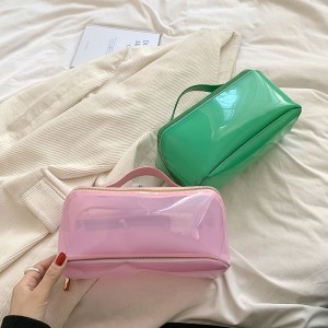 New Fashion Clear Toiletry Makeup Bag Waterproof PVC Plastic Travel Cosmetic Bag with Zipper