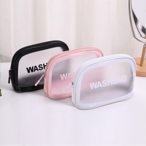 Hot Selling Clear PVC Cosmetics Bag Toiletry Bag Waterproof Clear Frosting Travel Tote Bag for Toiletries