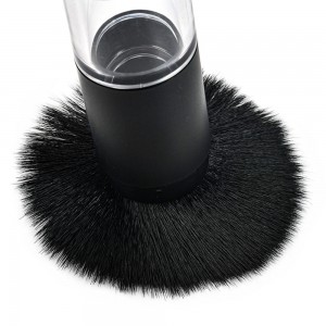 OEM Refillable Retractable Cosmetic Brush Soft Goat Synthetic Hair Makeup Brush Dispensing Powder Brush
