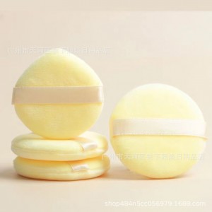 Creamy Soft Makeup Pure Powder Puff Body Makeup Tool Velvet Satin Cosmetic Flocking Powder Sponge Puff Non Latex