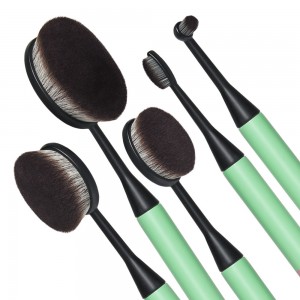 Customize Oval Toothbrush Makeup Brush Set Cream Contour Powder Concealer Foundation Eyeliner Cosmetics Tool