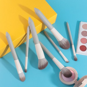 Custom Logo Professional Makeup Brush Set Soft Vegan Hair Kabuki Powder Eyeshadow Lipstick Brush Tools