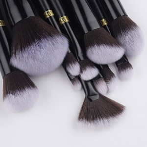 Custom Classical Black Make up Brushes 12pcs High Quality Synthetic Hair Foundation Powder Eyebrow Makeup Brush Sets