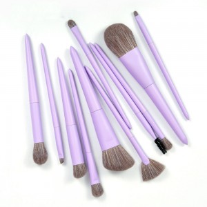Pro Cruelty Free 10Pcs Purple Makeup Brush Set High Quality Synthetic Hair Beauty Cosmetic Tools