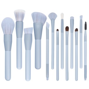 New Fashion Makeup Kit Professional 13Pcs Blue Powder Blush Eyelash Cosmetic Brush Set