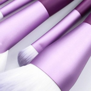 China Professional Purple Makeup Brush Set 14pcs Premium Vegan Hair Cosmetics Make up Kit