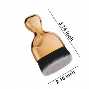 Custom Logo Angled Flat Foundation Brush High Density Face Body Kabuki Makeup Brush