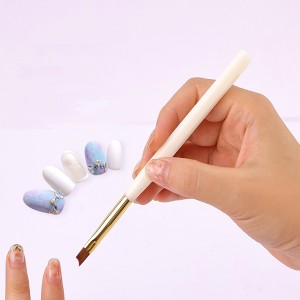 Nail Art Tools New Multi-ribbed Handle 12Pcs Quality Nylon Hair Pulling Light Therapy Nail Brushes with Bag