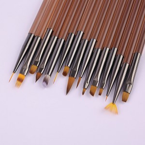 Wholesale Quality Nail Tools 15pcs Acrylic Brush Nail Art Nail Liner Detailing Pen Brush Set