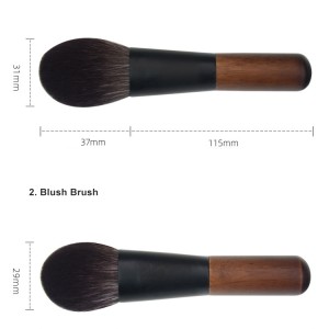 Private Label 12pcs Elegant Beauty Premium Nylon Hair Professional Make Up Brush Makeup Set