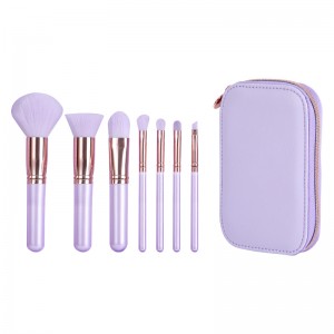7 Pieces high quality Soft Synthetic hair travel makeup brush set