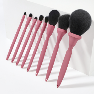 OEM portable 8pcs travel makeup brush set with newest design handle