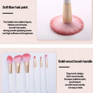 Cosmetic Brushes Set Professional Multifunction Makeup Brushes with Brush bag Customized 6pcs