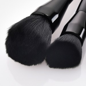 Private logo 5pcs glossy black makeup brushes set travel brushes manufacturer