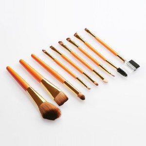 9pcs Nylon Hair Make up Brushes Set Makeup Tools with dual end brushes
