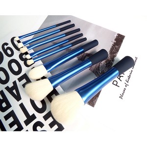 Private label high quality 8pcs long ferrule makeup brushes kit set