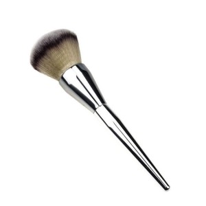 Custom logo Nickle plate metallic look makeup powder brush