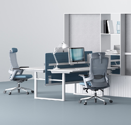 Zwarte of witte mesh bureaustoel met hoge rugleuning, draaibare en verrijdbare personeelsstoel van hoogwaardige materialen