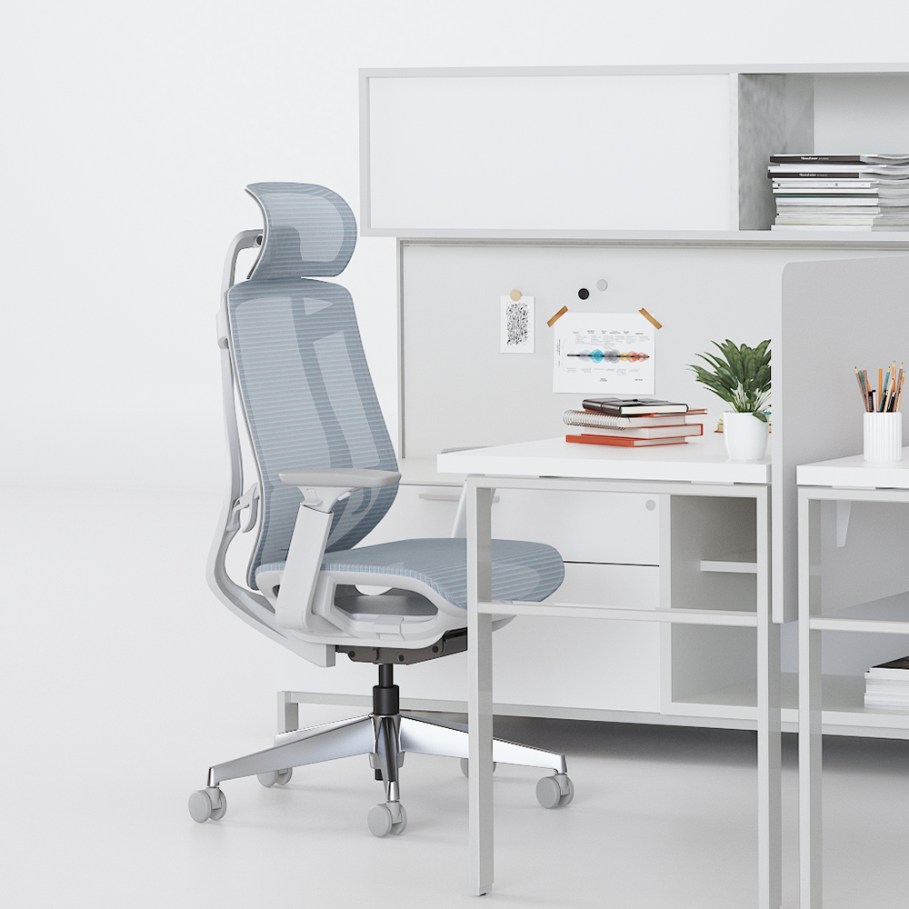 أفضل كرسي مكتب بتصميم مريح للخلف، كرسي دوار للكمبيوتر، كرسي شبكي عالي الظهر