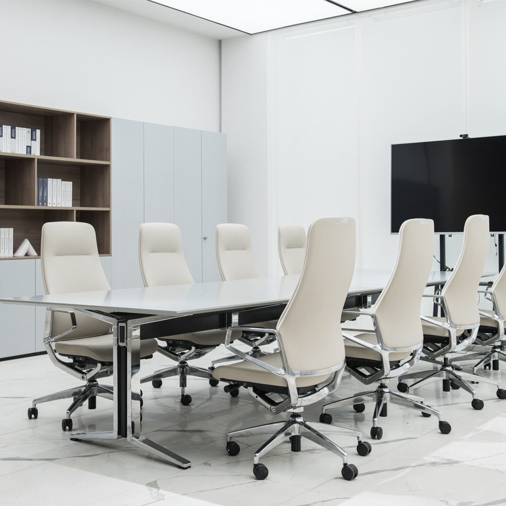 Chaises de bureau pivotantes en cuir de luxe moderne pour patron