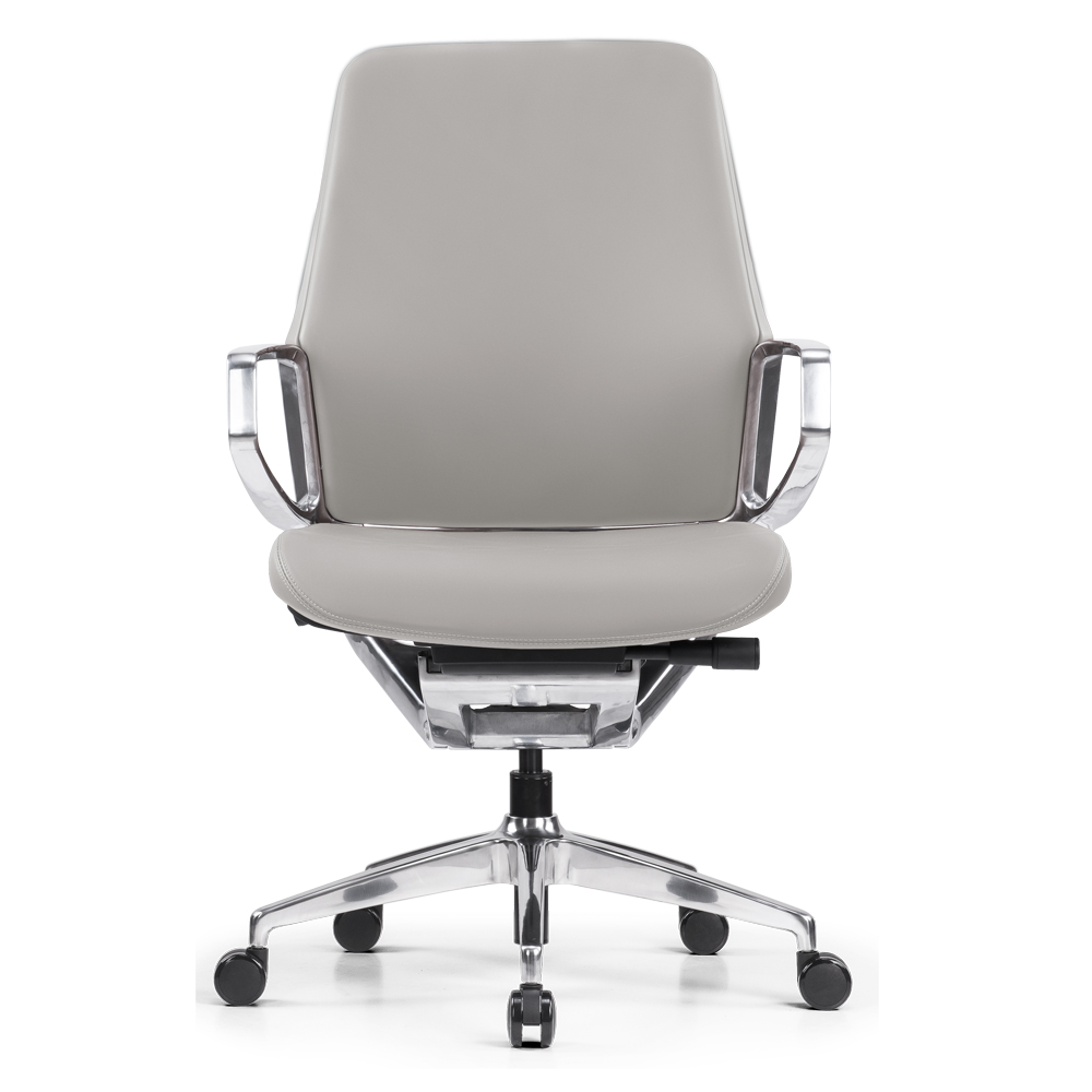 Grey Leather Office Chair