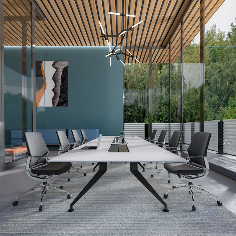 Роскошное кожаное кресло Goodtone для среднего офиса с подвесными алюминиевыми фиксированными подлокотниками