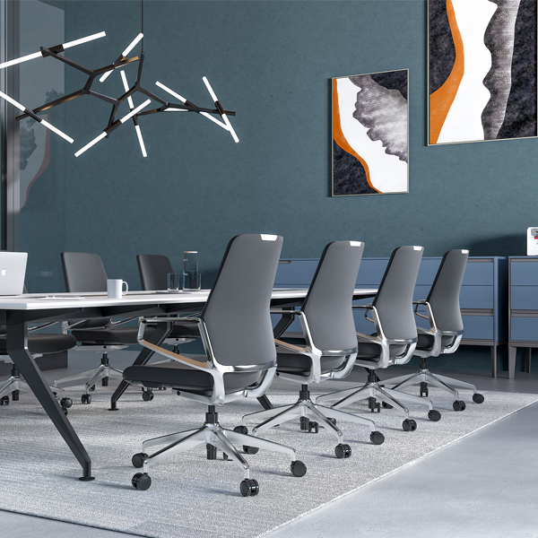 Wysokiej jakości ergonomiczne skórzane krzesło biurowe