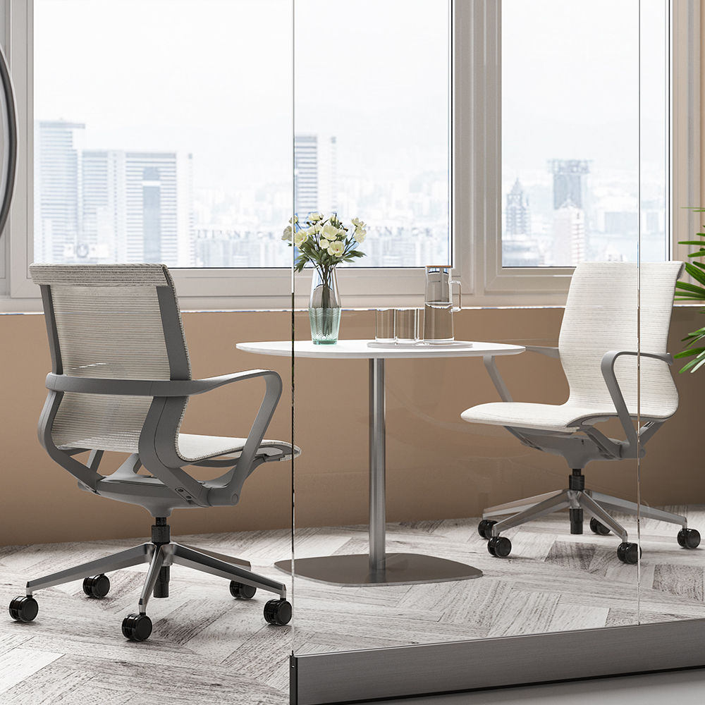 Goodtone Furniture – chaise de bureau pivotante en maille blanche, design original et élégant, avec dossier inclinable