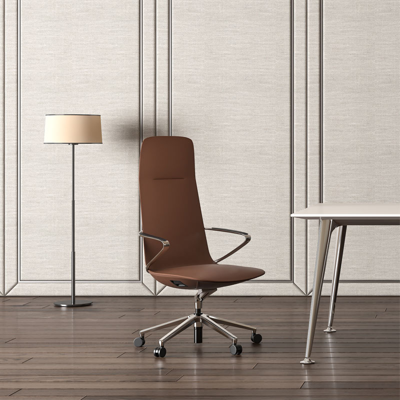 Brown Leather Flexible Office...