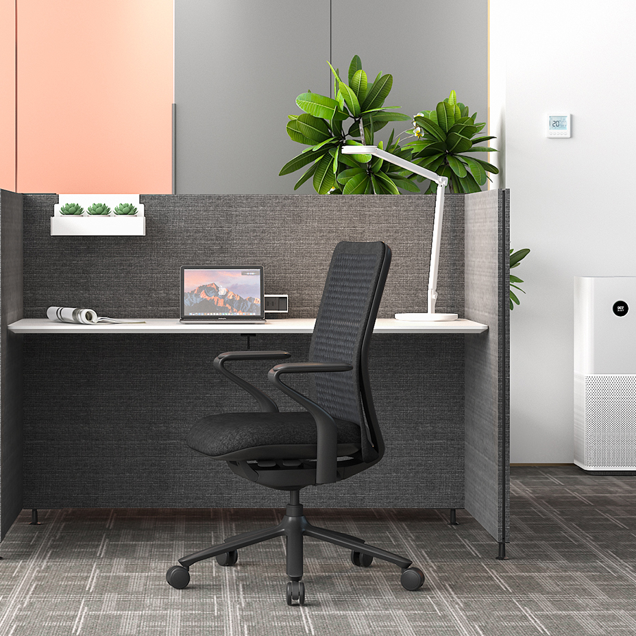 Goodtone Black Fabric Soft Office Chairs