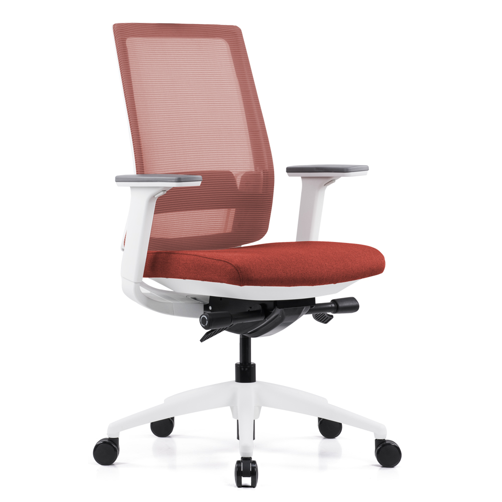 Простой красный офисный стильный эргономичный стул