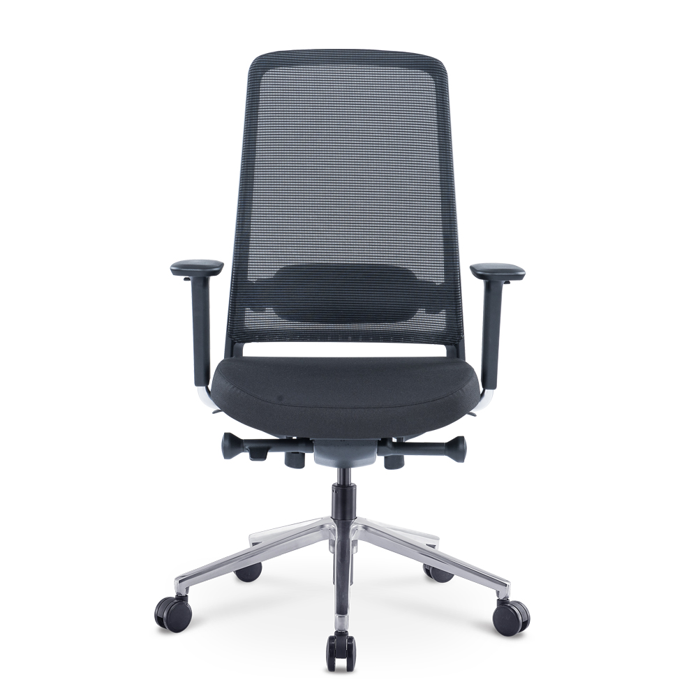 Black Mid Back Computer Chair With Armrest