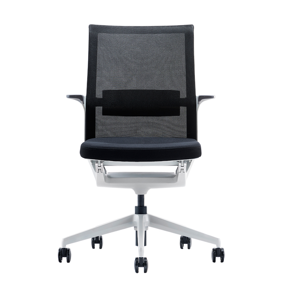 Black and White Stylish Flexible Ergonomic Steel office Chair