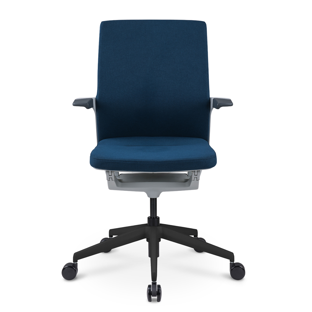 Bule Fabric Nylon Frame Executive Swivel Chair