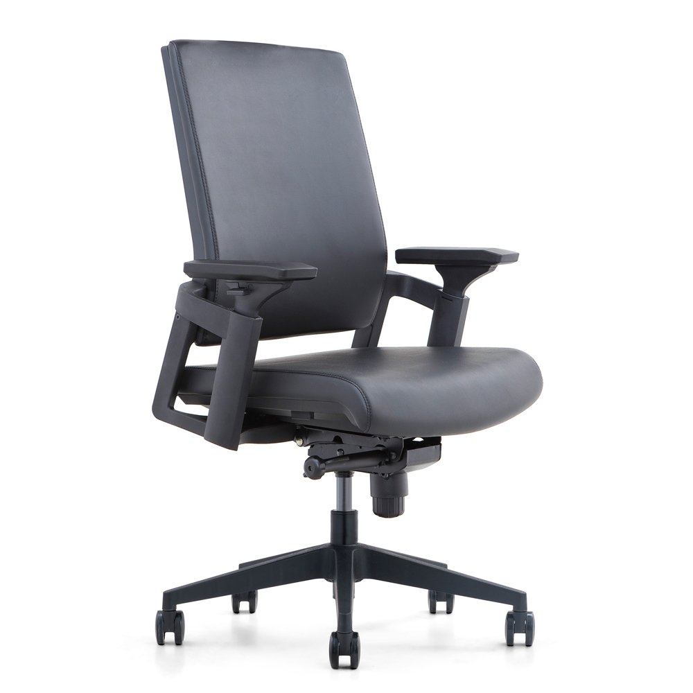 Chaise de bureau ergonomique en cuir moderne
