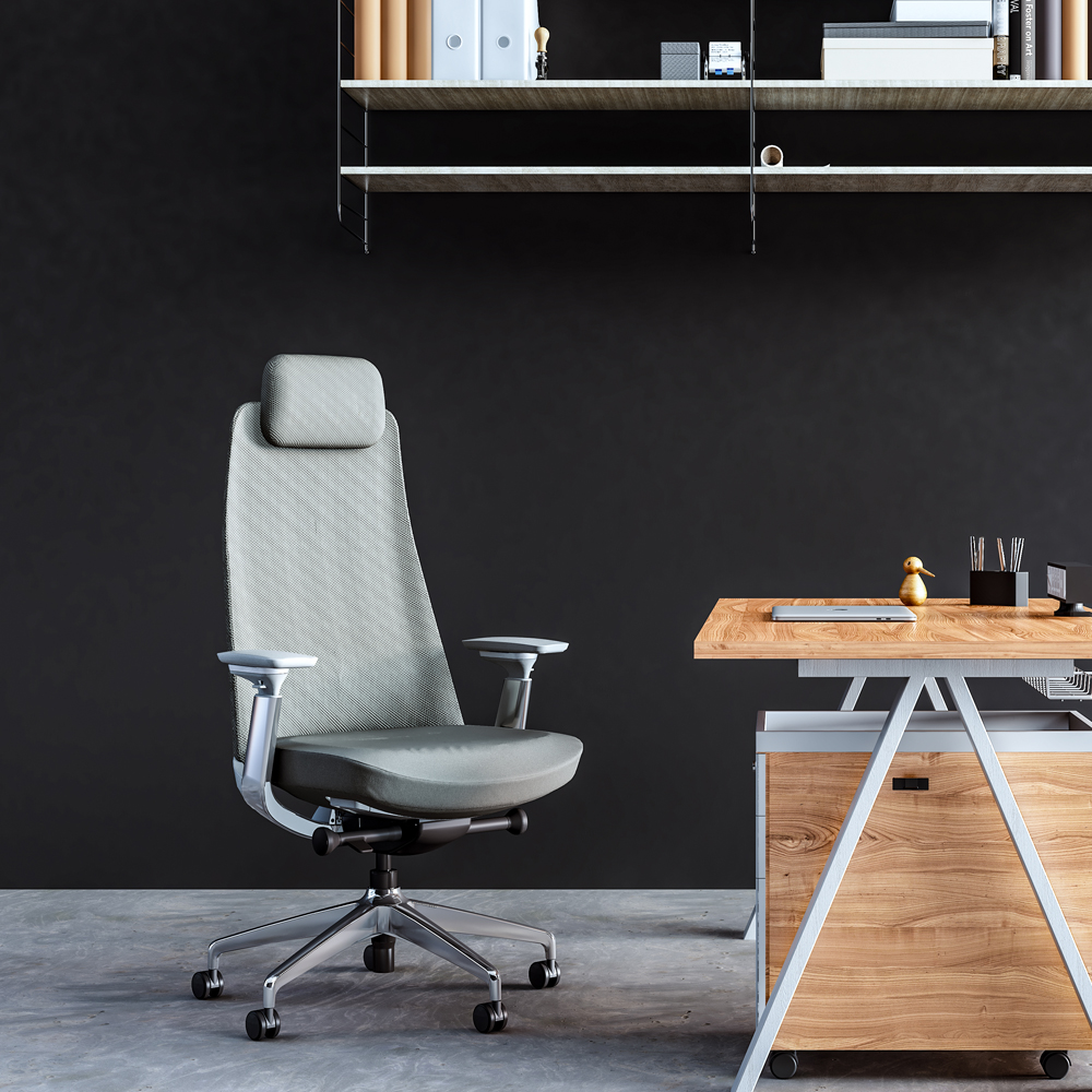 인간 환경 공학 5개의 별 기본 메시 사무실 의자 높이 뒤 3D 팔걸이 사무실 의자