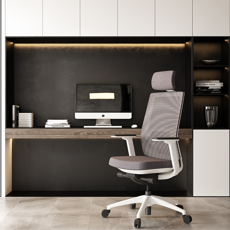 Modern Ergonomic Adjustable Armrest Swivel Mesh Office Chair for Home Furniture
