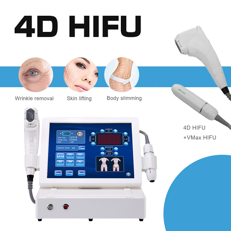 4d Hifu kazeta na lifting tváre a zoštíhlenie tela Hifu (vysoko intenzívny zaostrený ultrazvuk) Hifu 4d a Vmax