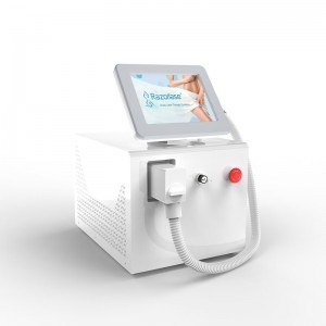 Portable 3 wavelength diode laser hair removal epilation device