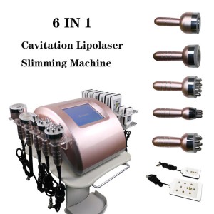 6 i 1 kavitationslipolaser kroppsbantningsmaskin vakuumkavitationssystem