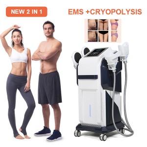 Ho Tlosa 'Mele oa Cellulite 360 ​​Cryo Body Shaping Slimming Machine ems stimulator ea mesifa